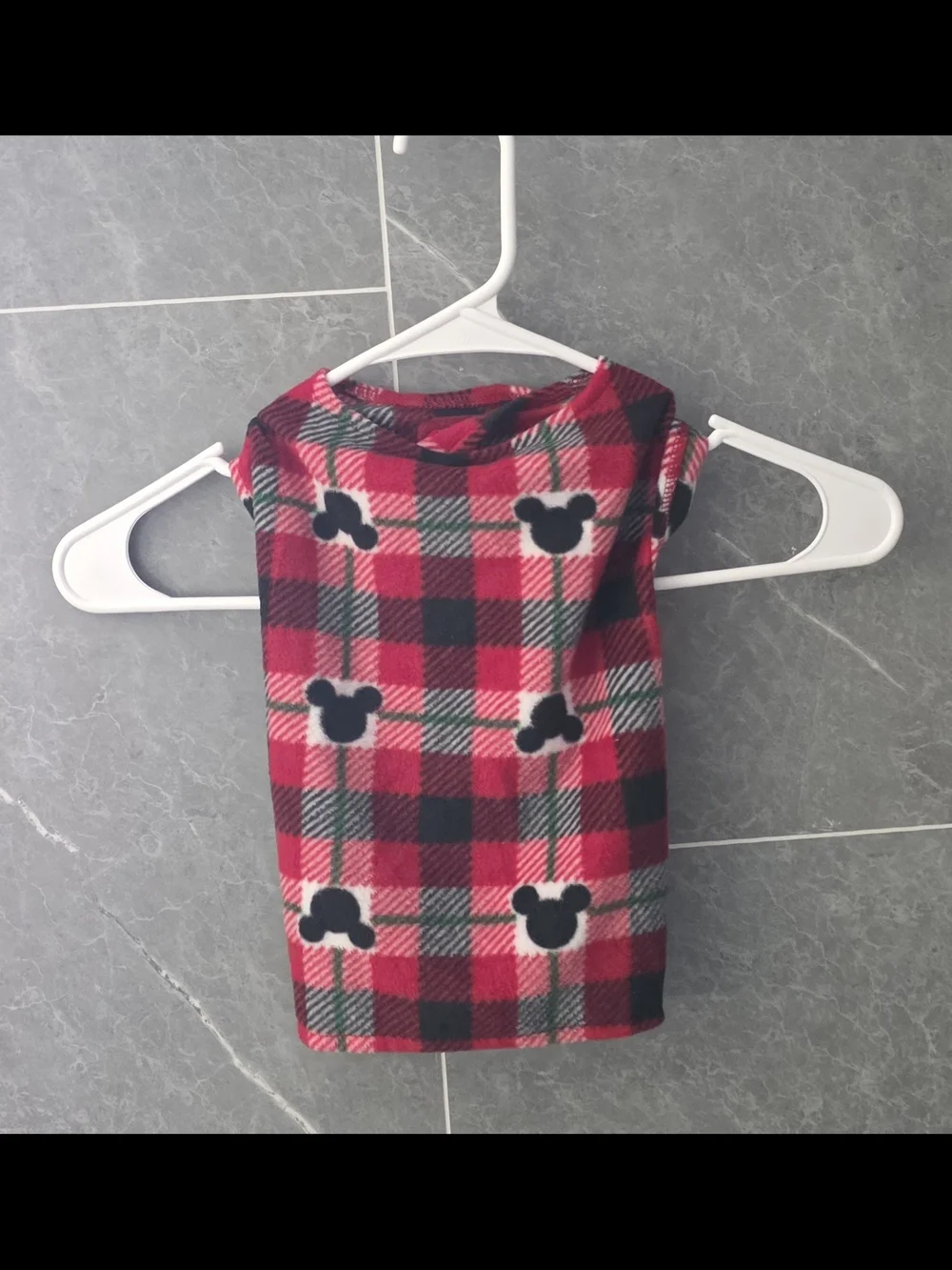 NWT Disney's Mickey Mouse Pet Plaid Bodysuit by Jammies For Your Families Medium